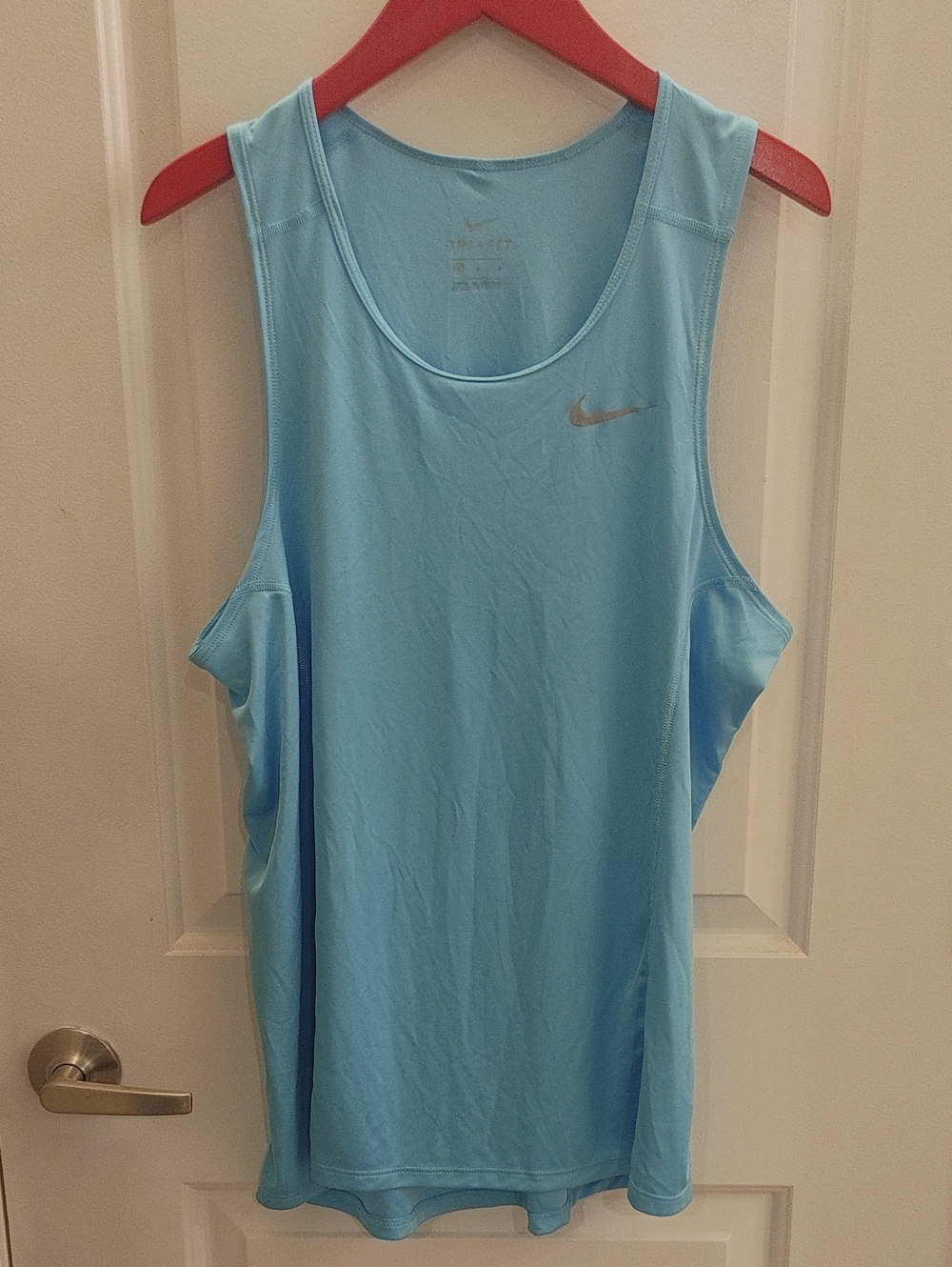 Nike Men’s Light Blue Dri-Fit Tank Top - Medium